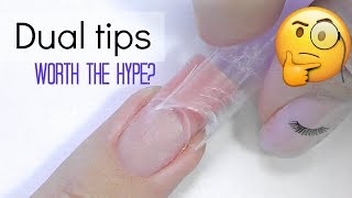 Dual Tips Nails with Polygel [upl. by Badger85]