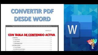 CONVERTIR de WORD a PDF con MARCADORES activos [upl. by Enelyad213]