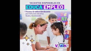 VACANTES DISPONIBLES EN EDUCAEMPLEO [upl. by Danforth]