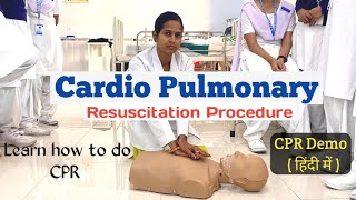 Cardio Pulmonary ResuscitationProcedure Demonstration CPR demo All steps  Exams [upl. by Dnomso]