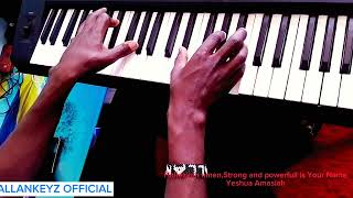 HALLELUJAH AMEN YESHUA AMASIAHNathaniel bassey viralvideo piano tutorial [upl. by Ennyl]