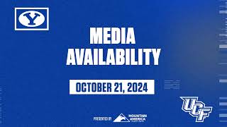 BYU Football  Media Availability  UCF  October 21 2024 [upl. by Pack]