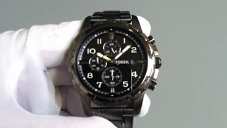 Mens Fossil Dean Chronograph Stainless Steel Watch FS4721 [upl. by Erreipnaej]