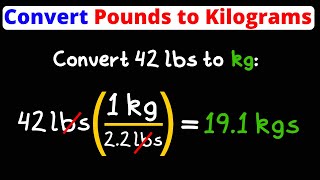 Convert Lbs to Kg  Pounds to Kilogram  Dimensional Analysis  Eat Pi [upl. by Nomolas]