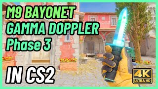 ★ CS2 M9 Bayonet Gamma Doppler Phase 3  CS2 Knife InGame Showcase 4K [upl. by Ahsatak]