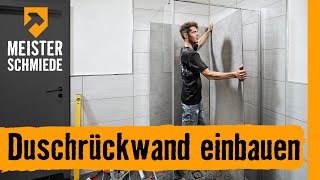 Duschrückwand einbauen  HORNBACH Meisterschmiede [upl. by Meekar]