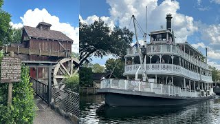 Magic Kingdom Low Crowds Saying Goodbye To Tom Tom Sawyer Island Peter Pan Referb New Merch [upl. by Devina]