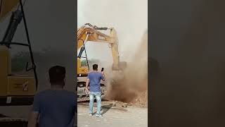 Water💧 powerdengerousmotivation excavator construction jcb automobile crane [upl. by Elinet]