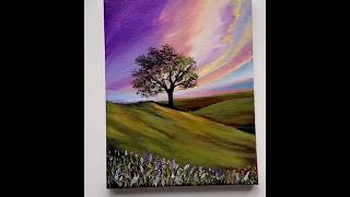 How to paint landscapeAcrylic paint for Beginnersvintagecrafts art painting foryou viralvideo [upl. by Coben]