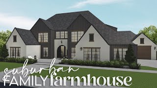 Bloxburg  Suburban Family Farmhouse  House Build [upl. by Sontag778]