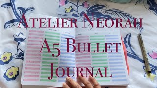 Atelier Neorah A5 flip through  A bullet journal I made for a friend in 2022 [upl. by Aynatan]