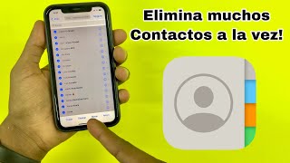 Como eliminar muchos contactos a la vez en iPhone fácil [upl. by Gairc]