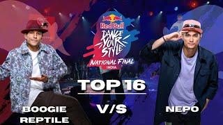 Boogie Reptile Vs Nepo  Red Bull Dance Your Style India Finals 2024 Top 16 [upl. by Giffer]