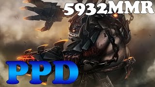 Dota 2  PPD 5932 MMR Plays Pudge  Pub Match Gameplay [upl. by Dory]