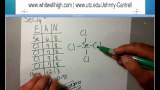 Drawing Lewis Dot Structures 6 of 10  Molecular Geometry  wwwwhitwellhighcom [upl. by Adni]