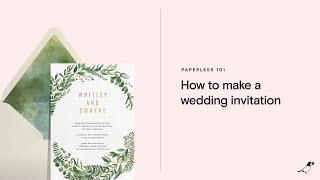 How to make a wedding invitation [upl. by Zanas137]