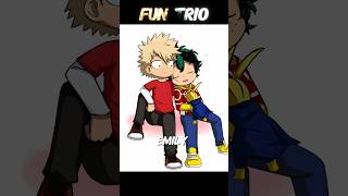 Fun Trio🥦❄️💥anime mha bnha myheroacademia deku bakugou todoroki fyp memes funny shorts [upl. by Retnuh]