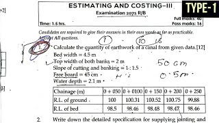 Estimating amp CostingIII Diploma In 6ThSem earthwork quantity calculation numerical type1 [upl. by Nnelg]