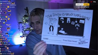 xQc Shocked After Horror Game Uses His Printer [upl. by Ayekat799]