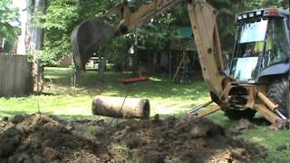 Case 580 Backhoe Digging Trench [upl. by Kaleb]