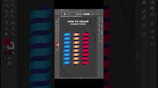 Gradient Carve effect design in adobe illustrator tutorial shortvideo shortsfeed graphicdeisgn [upl. by Jayme100]