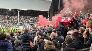 FULL TIME SCENES AS LIVERPOOL REACH THE LEAGUE CUP FINAL  Fulham 11 Liverpool [upl. by Giddings]