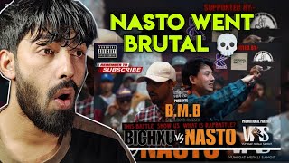 Nasto Went Brutal 💀🔥NASTO Vs BICHXU  STREET HIPHOP RAP BATTLE Reaction [upl. by Lytton]