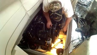 Installing a front crankshaft seal in a 1999 50 Mercruiser 1 [upl. by Namsaj679]