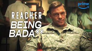 Reacher Being a Bada for 8 Minutes Straight  REACHER  Prime Video [upl. by Esenej]