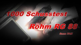 1000 Schusstest mit der Röhm RG 88 von Umarex 9mm Pak [upl. by Lekim205]