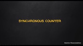 SYNCHRONOUS COUNTER DESIGN [upl. by Leisha]