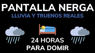 Sonido de Lluvia y truenos Relajante para Dormir  PANTALLA NEGRA 🔴 duerme bien estudiar relájante [upl. by Alacim]