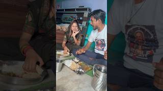 Pati patni ❤️shivangi mangalbhaipatel bhojan Couple love Cooking khana [upl. by Rehtae]