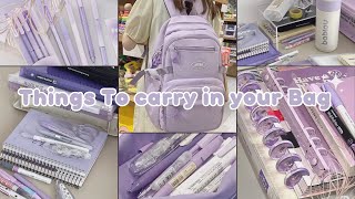 things you should keep in your school bag ♡  school bags essentials [upl. by Bilak]