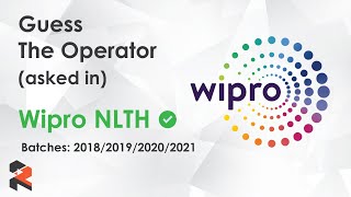 WIPRO CODING QUESTION  Guess the Operator [upl. by Aiel]