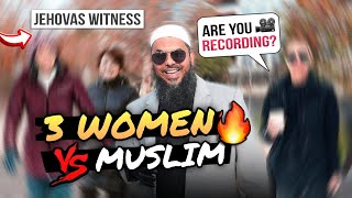 🤯🔥 3 Jehovas Witness vs 1 Shaykh‼️Caught on Tape RUNS AWAY christian muslim [upl. by Jovitah266]