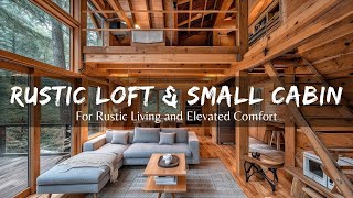 Rustic Elegance Small Cabin Ideas with Loft for Rustic Living and Elevated Comfort [upl. by Javler]