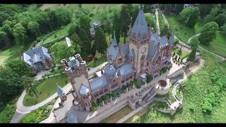 Schloss Drachenburg KönigswinterDrachenfels Kopter in Bonn Dronepicture Germany 4K [upl. by Orfield348]