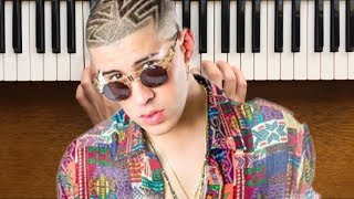 Bad Bunny  Amorfoda Piano Cover How to play tutorial [upl. by Sokairyk]