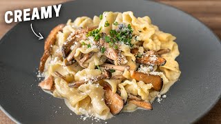 Mushroom White Sauce Pasta The Ultimate Mushroom Lovers Recipe [upl. by Hgielah]