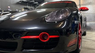 Tinting a Porsche headlight with Vvivid Ultimate headlight tint light smoke [upl. by Oniotna207]