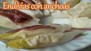 Entrante de ENDIVIAS CON ANCHOAS tapa [upl. by Foskett]