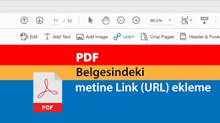 PDF te yazılara link verme  How to URL to texts in PDF [upl. by Kawasaki]