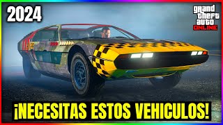 GTA5 Online 2024  15 VEHICULOS QUE DEBES TENER SI o SI COCHES AVIONES HELICOPTEROS amp MÁS Mystic [upl. by Ellennad]