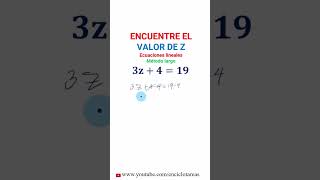 Encuentre el valor de la variable Z maths matematicas [upl. by Nywloc]