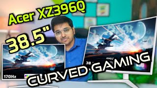 ACER XZ396Q 385 Inch WQHD Curved Gaming Monitor Review In Hindi [upl. by Odo]