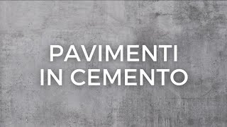 Pavimenti in cemento trattali bene [upl. by Suoirrad451]