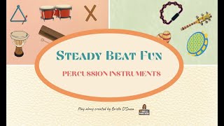 Steady Beat Percussion  tapping and shaking instruments [upl. by Aleafar469]