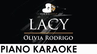 Olivia Rodrigo  lacy  Piano Karaoke Instrumental Cover with Lyrics [upl. by Airemaj654]