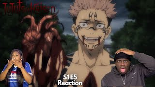 SUKUNA IS THE STRONGEST JUJUTSU KAISEN SEASON 1 EPISODE 5 REACTION  Curse Womb Must Die II [upl. by Asiuqram317]